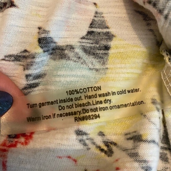 Onque Casuals tropical zip 3/4 sleeve shirt jacket rhinestone palm trees L - Picture 8 of 11